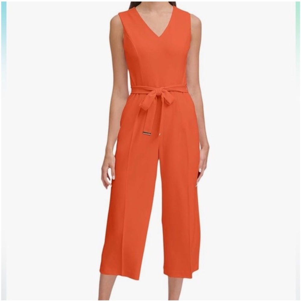 Tommy Hilfiger V-Neck Orange Jumpsuit NWT